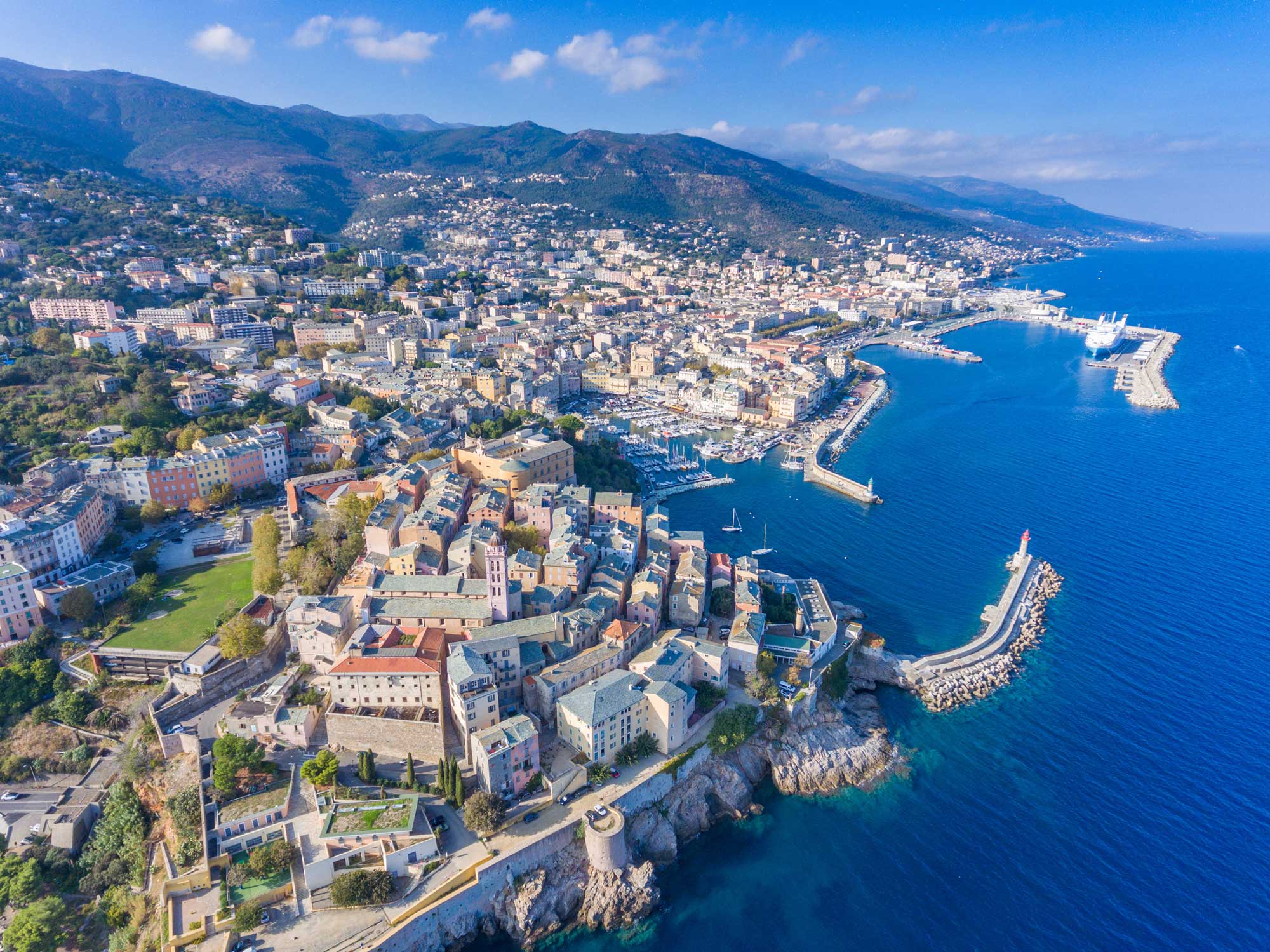 Vue aérienne de Bastia